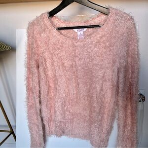Vintage Candies fuzzy pink sparkly sweater